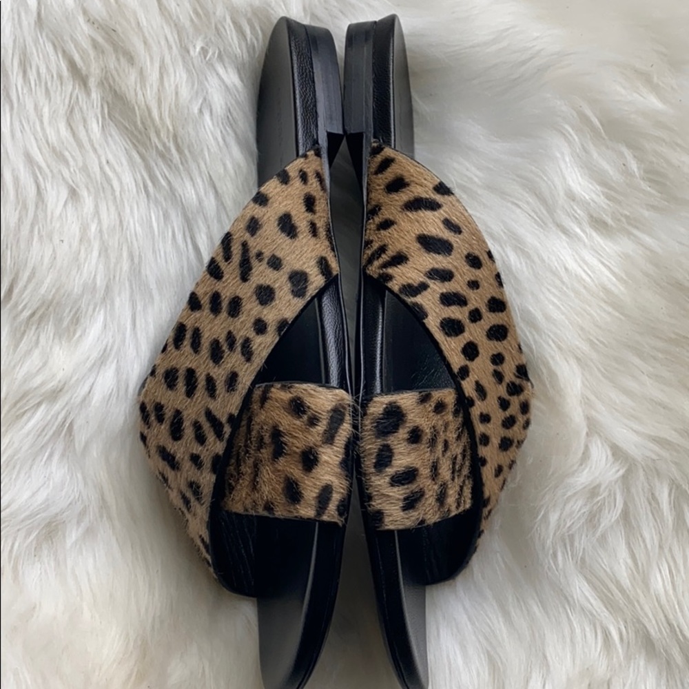 Jenni Kayne pony hair crossover cheetah sandal - Picture 7 of 10